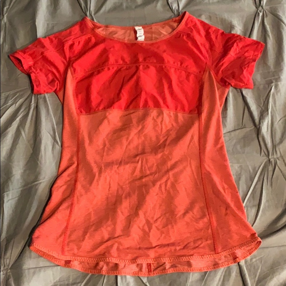 Coral Lululemon Workout Top
